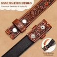 thumbnail image 5 of SUOSDEY Kid Western Leather Belts Strap for Boys Girls,Toddler Youth Engraved Embossed Belt Strap without Buckle, 5 of 6