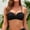 Black, variant on WNNTST Women's Bikini Top With Removable Straps Summer Swim Bustier Twist Front Slim Fit Minimalist Swimming Pool Bathing