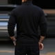 thumbnail image 4 of pstuiky camisas de manga larga para hombre, Sudadera con capucha informal de manga larga con cuello alto y media cremallera para hombre, color sólido, transpirable camisetas de hombre xl, 4 of 7