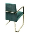 thumbnail image 3 of Pangea Home Gold Dexter Arm Chair Velvet Green, 3 of 6
