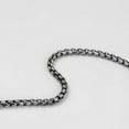thumbnail image 4 of 925 Sterling Silver Oxidized 2.6mm Italian Round Box Chain Necklace Italian Made, 4 of 5