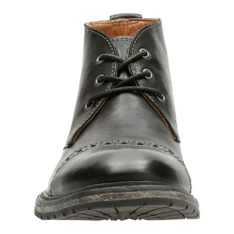 Clarks Clarkdale Jean Black Leather Men s Lace Up Boot 27772 Walmart