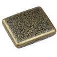 thumbnail image 1 of Estuche metálico retro para cigarrillos: bolsillo abierto con clip de resorte de doble cara para 20 cigarrillos., 1 of 4