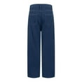 thumbnail image 5 of 27" Inseam Sweatpant Jeans Women Soft High Waisted Wide Leg Jeans Plus Size Boyfriend Jeans Comfy Denim Sweatpants with Pockets Dark Blue XL, 5 of 7