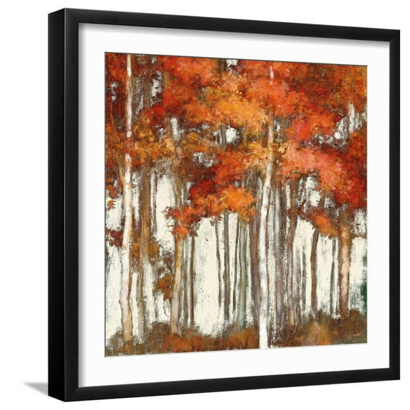 Art.com October Woods Light Art Print by Julia Purinton, Black Frame Wall Art, 21" x 21"