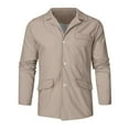 thumbnail image 3 of Mens Plus Size Coats Casual Sport Coat Regular Fit Lightweight Linen Blazer Jacket Stylish Suit Jackets on Clearance, 3 of 3