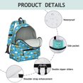 thumbnail image 4 of Excavator and Crane Blue Pattern Cute School Backpack with Padded Back and Adjustable Shoulder Straps 13.4"x11"x4.7", 4 of 5