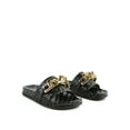 thumbnail image 2 of Miami Shot Bling Chain Strap Woven Slip On Flats, 2 of 10