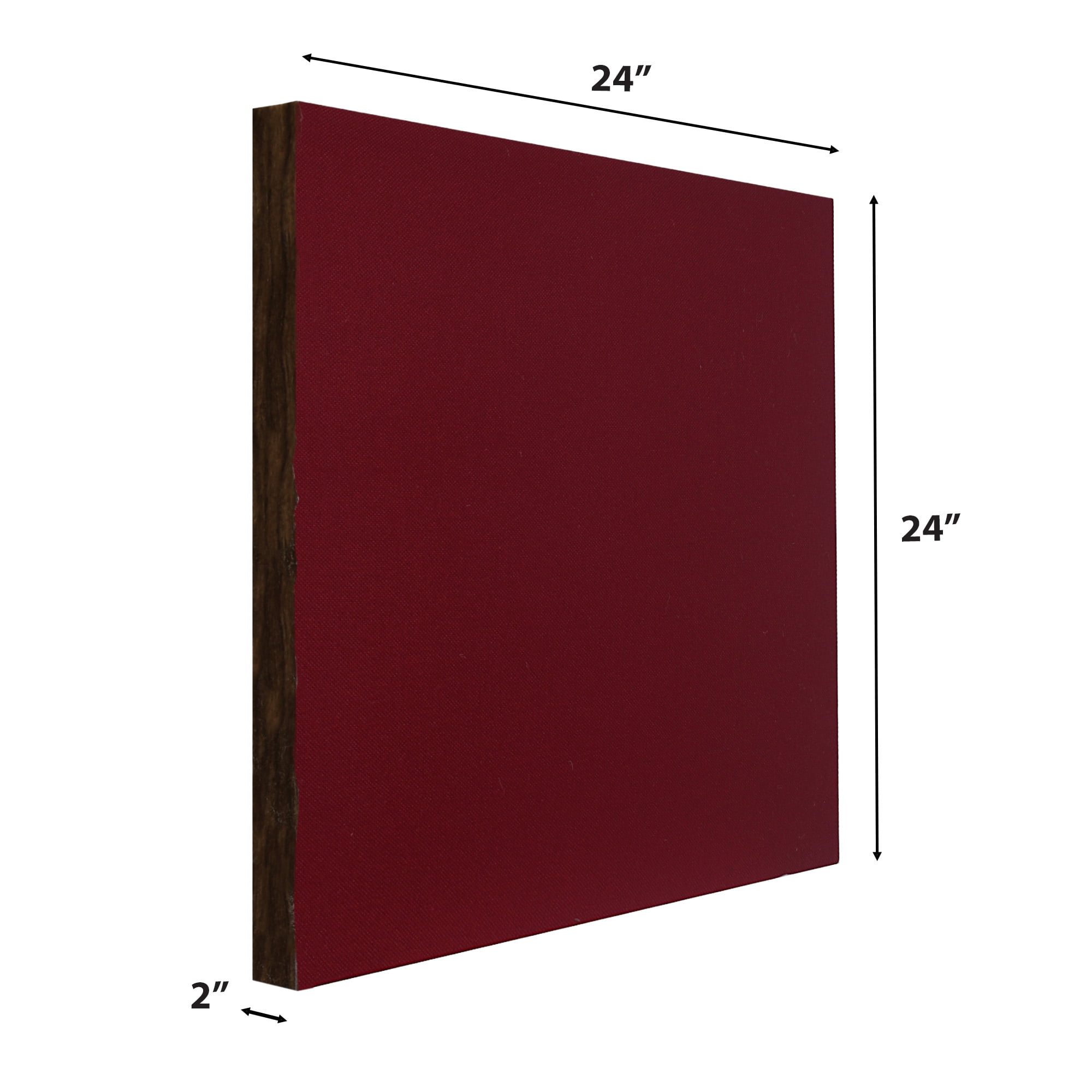 ATS Acoustics Ceiling Acoustic Tile 24"x24"x2" Sound Absorbing Drop Grid Panel For T-Bar Drop Ceiling Noise Reduction (Claret)