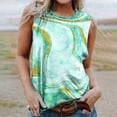 thumbnail image 2 of Summer Saving Wycnly Tank Top for Women Leopard Print Round Neck Sleeveless T Shirts Plus Size Casual Summer Racerback Vest Blouse Green XL Up to 65% off, 2 of 5