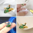 thumbnail image 3 of Adjustable Knitting Accessories Crochet Ring Peacock Open Finger Rings Yarn Guide Knitting Tools Thimble Rings Sewing Accessories for Knitting Crafts DIY Tools 2PCS, 3 of 4