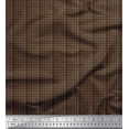 thumbnail image 1 of Soimoi Brown Poly Georgette Fabric Lace Border Abstract Printed Craft Fabric by the Yard 42 Inch Wide, 1 of 5
