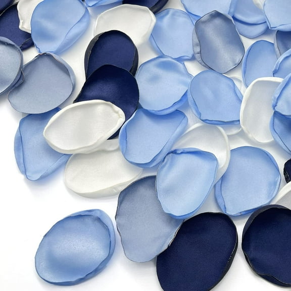Holzlrgus 400Pcs Rose Petals for Wedding Decor Dusty Blue Navy Silk Petals Flower Girl Scatter Petals for Aisle Table Centerpieces Reception, Bridal Shower Proposal Party Romantic Night
