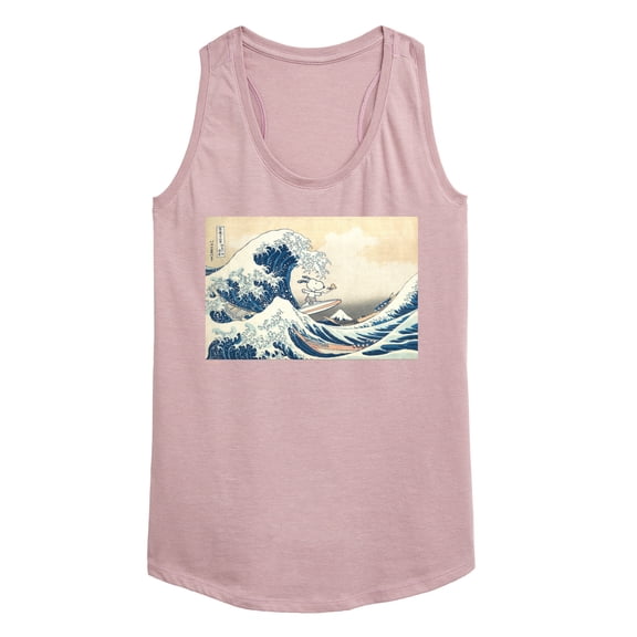Peanuts - Snoopy Great Wave - Women's Racerback Graphic Tank