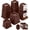 Red Brown, variant on Utopia Bedding 8 Piece Premium Adjustable Furniture Risers (4 High and 4 Short) - Heavy Duty Riser with Strong Space Saving for Beds, Tables, Chairs or Sofas (3, 5 or 8 Inch) - Red Brown