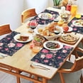 thumbnail image 2 of Pioneer Flower Floral Print Pattern Summer Placemats Table Placemats Set Of 4-Linen Kitchen Washable Placemats Table Mats 12x18 Inch Non-Slip Heat Resistant, 2 of 6