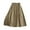 Khaki, variant on RUTAYY Women Solid Color Casual Irregular Lacing Medium Length Large Swing A-Line Skirt Casual Travel Skirts