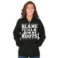 thumbnail image 4 of Blame It On My Roots Country Music Zip Up Hoodie Men's Women's Brisco Brands S, 4 of 6