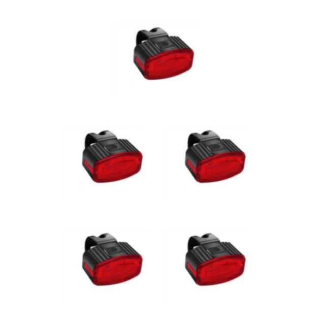 stanreset 1/2/3/5 Bike Rear Light Seatpost Taillight Cycling LED Headlight USB Outdoors Long Endurance Night Safety Riding Lantern Red Light 5PCS