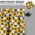 thumbnail image 5 of Kitchen Curtains 24 Inch Short - 3 Panel Set, Boho Sunflower Butterfly Floral Print, Rod Pocket Window Curtain for Rustic Farmhouse, Country Vintage Summer Decor, Easy Wash, 5 of 6