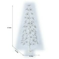 thumbnail image 3 of 47 Inch Flower Twinkling Light Tree, 640 Warm White LEDs, CUL Listed Adaptor 8.4W/12V, Indoor/Outdoor Lighted Decoration Tree with Metal Stand – Holiday, Christmas & Home Décor (White), 3 of 4