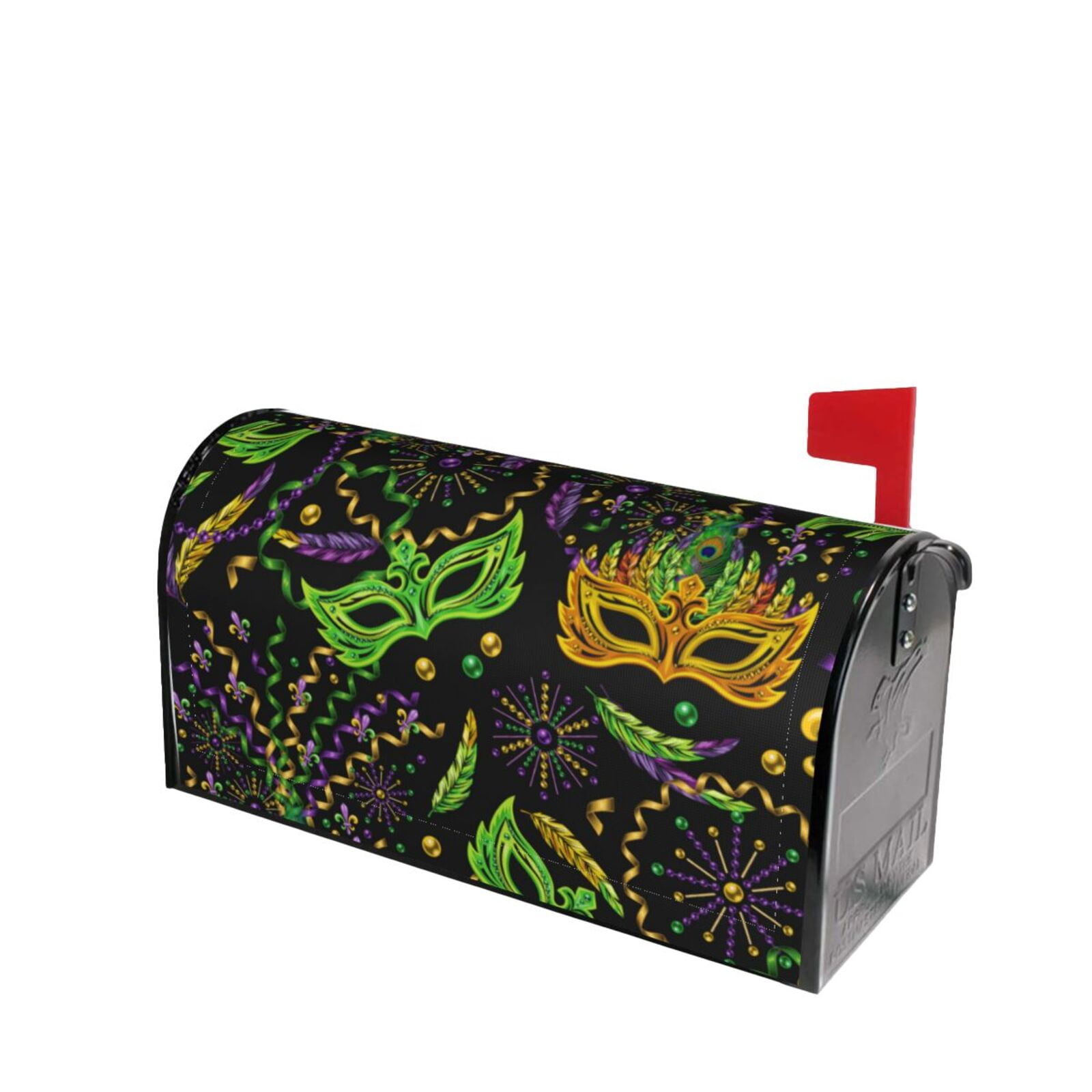 Xecao Carnival Mardi Gras3 for Mailbox Cover with Magnetic Strips, Waterproof and Sunscreen, Adds a Decorative Touch to Your Garden Yard.