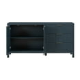 thumbnail image 4 of Semiocthome Sideboard with Doors and 3 Drawers, Buffet Cabinet with Storage, Kitchen, Blue, 4 of 7