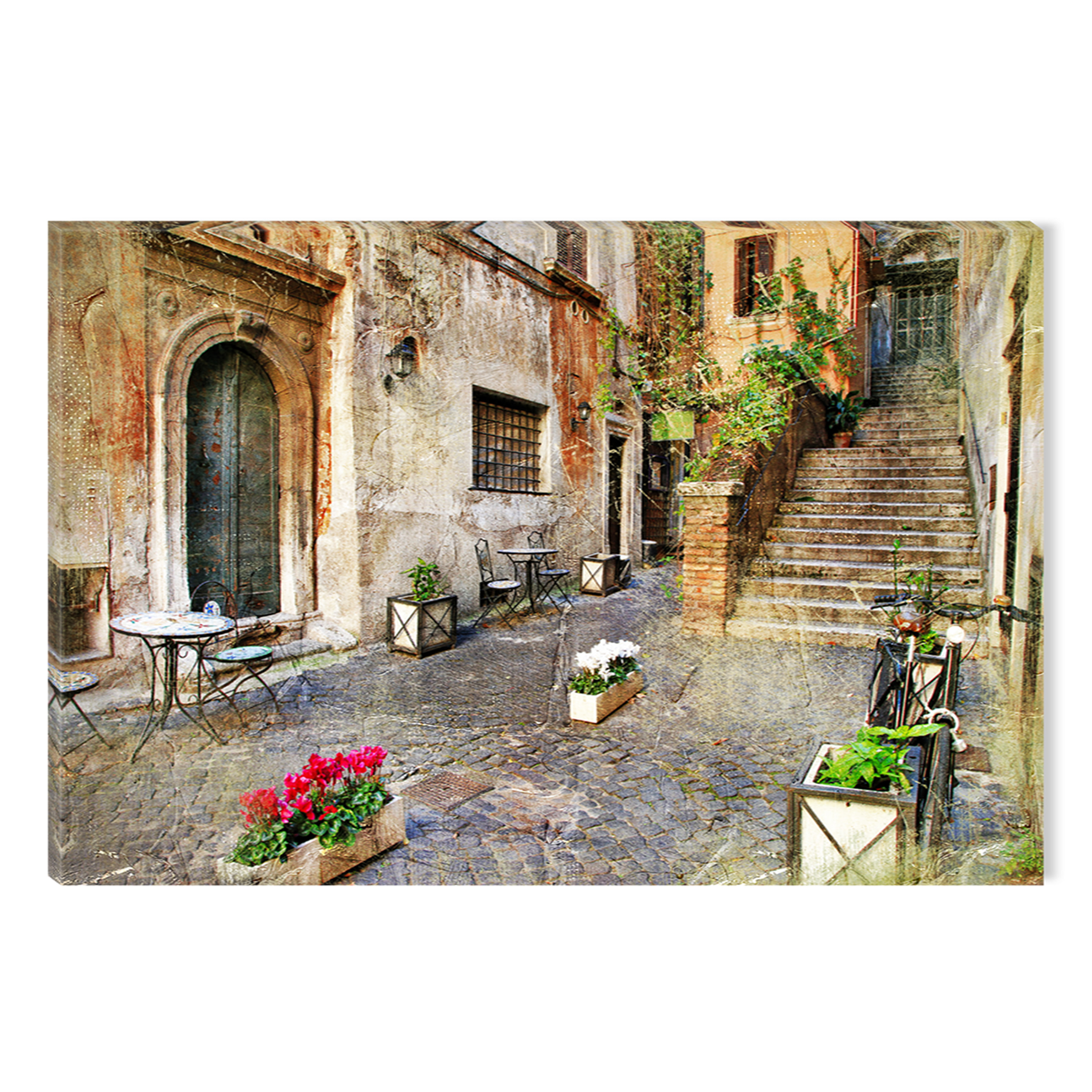 Startonight Canvas Wall Art Italian City Decor, Dual View Surprise