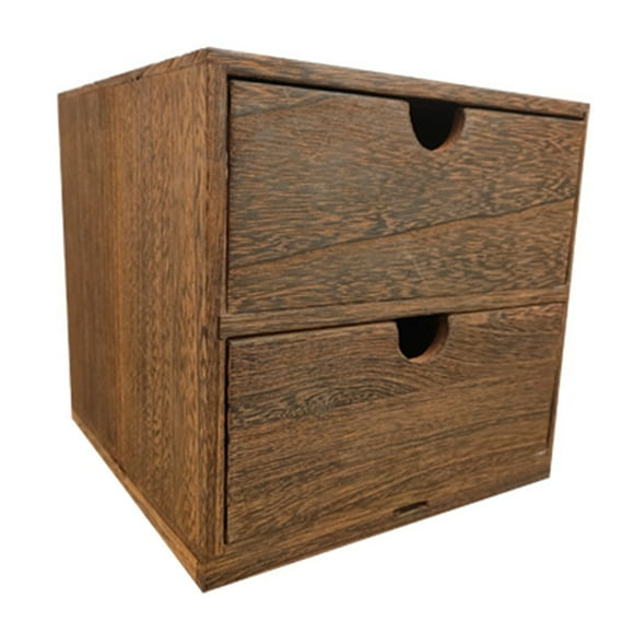 1pc Multi-purpose Drawer Box Wooden Storage Box Sundries Container (Brown)