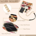 thumbnail image 3 of FORMRS Women Crossbody Purse with Chain Strap Vegan Leather Shoulder Handbag, Hand Drawn Floral, 3 of 7