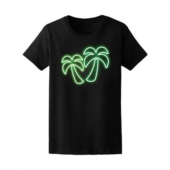 Minimalist Palms in Retro Color T-Shirt Women -Image by Shutterstock, Female Medium