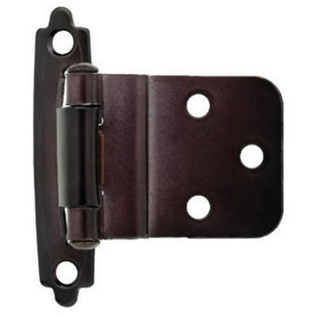 Brass Surface Self Closing Hinge - Liberty Hardware H0104AL-500-U 2 Pack Self Closing Inset Hinge, Bronze - 0.38 in.