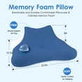 thumbnail image 2 of ULTREMA Ergonomic Cervical Memory Foam Pillow for Neck and Shoulder Pain Relief, Contour Orthopedic Sleeping Pillow for Back, Side, and Stomach Sleepers, Blue, 2 of 8