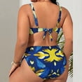 thumbnail image 6 of Zpanxa Plus Size Printed Bikini Set Women's Fashion Two Piece Swimsuit with Suspenders and Side Straps, 6 of 8