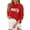 Red Merry, variant on WHOINSHOP Women Casual Christmas Sweaters Long Sleeve Round Neck Sweater Tops Holiday Sweaters White Bright M