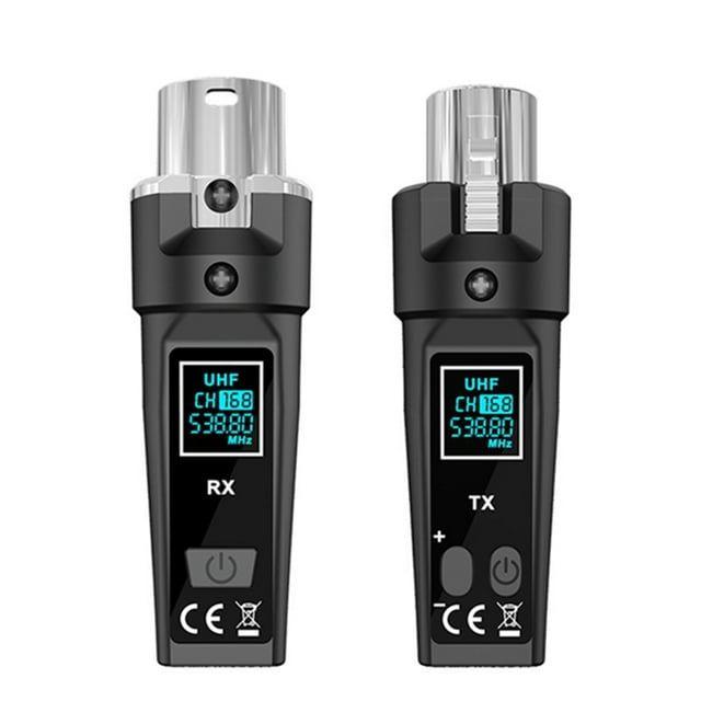 Adaptador Convertidor de Micrófono Inalámbrico UHF, Transmisor y Receptor XLR para Micrófono Dinámico, Mezclador de Audio para Guitarra.