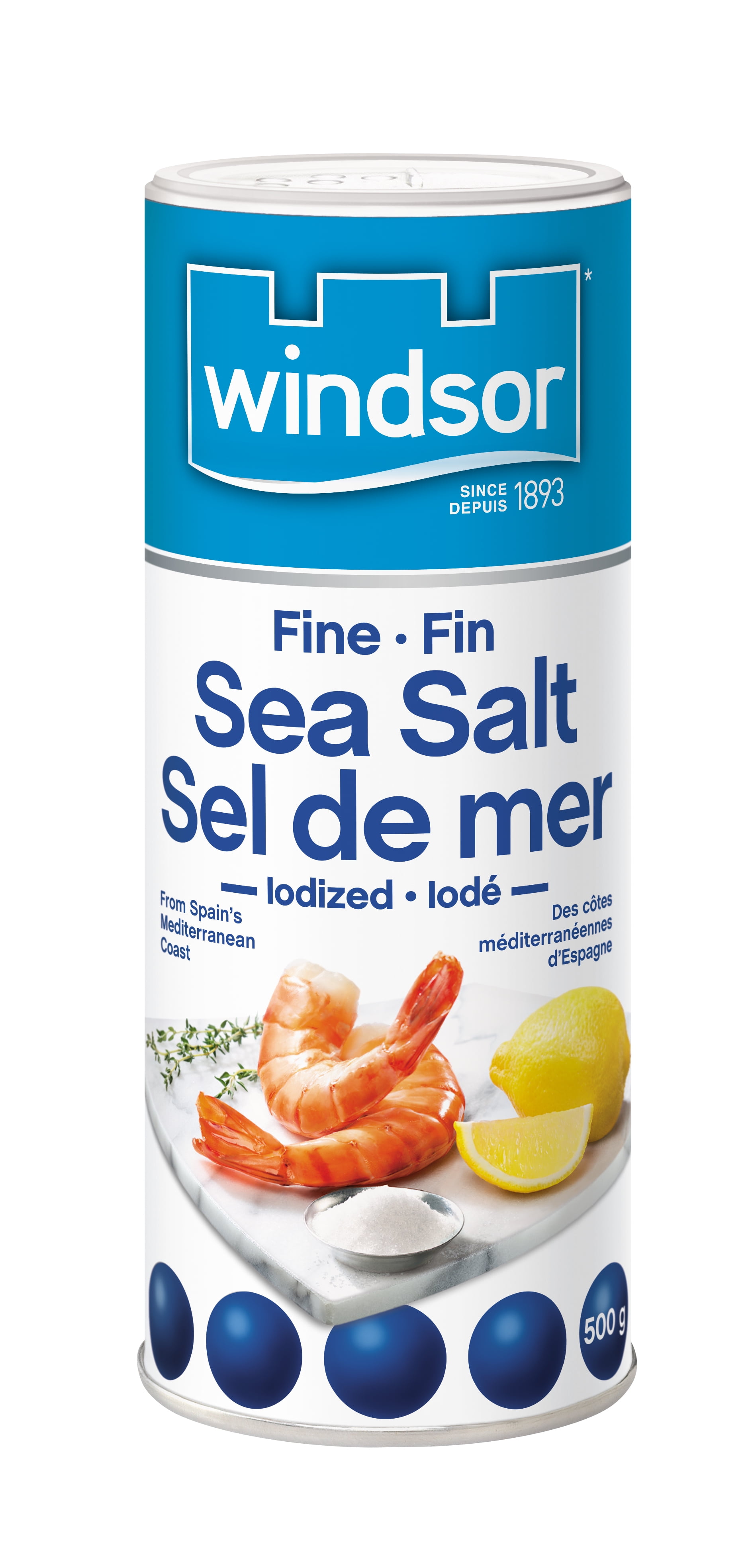 Sel de mer fin iodé Windsor 500g Sel de mer fin 500 g