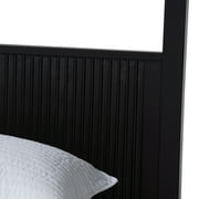Baxton Studio Primrose Mid-Century Canopy Bed, King, Black