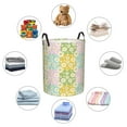 thumbnail image 4 of Sikiie Daisies Flowers Print Round Dirty Clothes Basket, Waterproof Standing Foldable Storage Basket, for Laundry Room, Bedroom, Bathroom Storage-Small, 4 of 6
