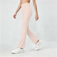 thumbnail image 5 of biudgviw Girls Flare Leggings Toddler Kids High Waist Yoga Pants Breathable Casual Athletic Bell Bottoms for Workout Dance(Pink,12-13 Years), 5 of 7