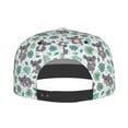 thumbnail image 4 of Daiia Bears and Tropical Leaves print Flat Bill Hats Flat Brim Trucker Cap Baseball Cap Adjustable Classic Low Profile Hat Unconstructed Plain Cap, 4 of 9