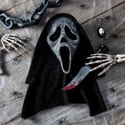Fun World Exclusive Ghost Face Bling Mask, Knife & Light-Up Keychain Collectible Box Set