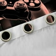 thumbnail image 4 of jejeloiu 3D Console Lovers Blackout Curtains Set of 2 (52x84 Each),Modern Video Game Window Curtains,Pink Black Geometric Curtains and Drapes For Boy,Super Cozy Room Decor, 4 of 6