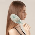 thumbnail image 3 of Hair Brush with Tropical Seahorse and Nautical Fish Pattern, Coastal Ocean Creatures Design, Vintage Beach Theme Paddle Brush for Women Girls Boys, 3 of 7