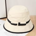 thumbnail image 4 of Sombrero de pescador para mujer, informal, de algodón, protector solar, para pesca, playa al aire libre. Blanco, 4 of 9