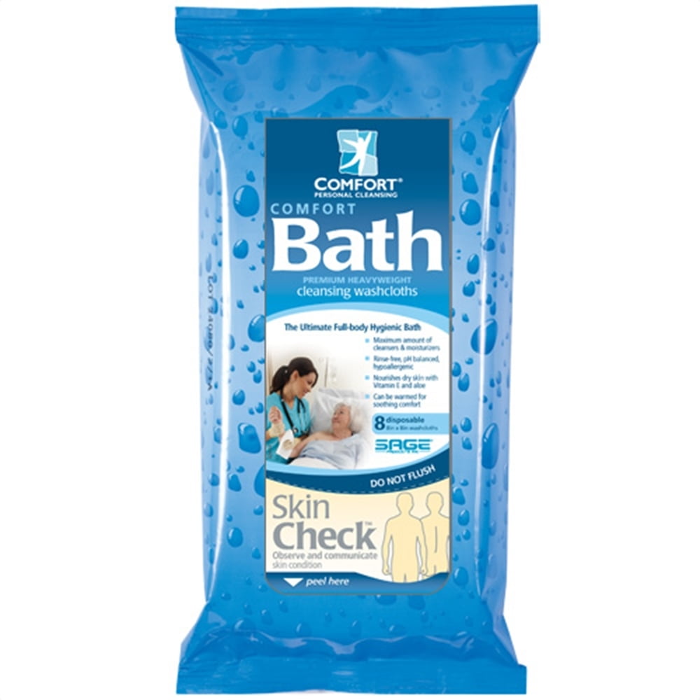 Comfort Bath Disposable Washcloths Case of 44