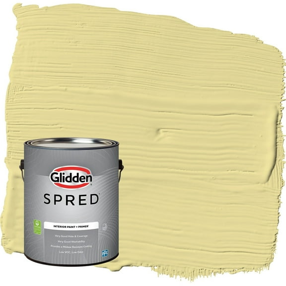 Glidden Spred Subtle Sunshine / Green Semi-Gloss Interior Paint with Primer, 1 Gallon