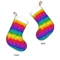 thumbnail image 3 of Rateoe Bright Rainbow Print Christmas Stockings,18 Inch Large Christmas Stockings Decoration Ornaments for Holiday Home Fireplace Indoors, 3 of 7