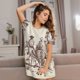 thumbnail image 3 of Fotbe Cowboys Riding Horses Bata de Dormir para Mujer con Estampado, Camisón de Algodón de Manga Corta, Ropa de Dormir Casual, 3 of 6