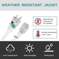 thumbnail image 7 of HONDERSON 6FT 12/3 Lighted Outdoor Extension Cord , 12 Gauge 3 Prong SJTW Heavy Duty White Extension Cable with 3 Prong Grounded Plug for Safety,UL Listed, 7 of 7